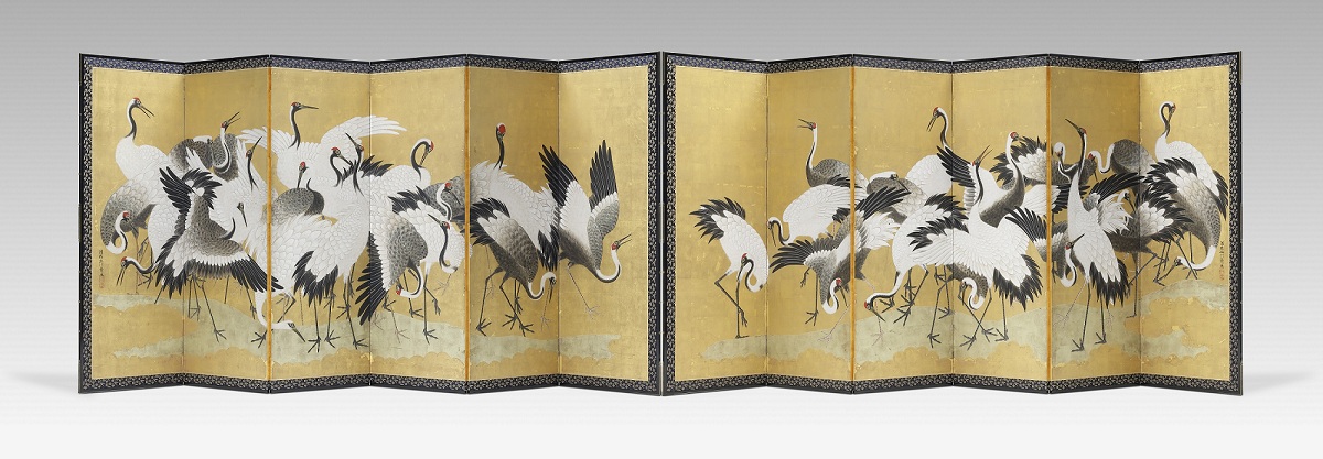 ミネアポリス美術館 群鶴図屏風 高精細複製品